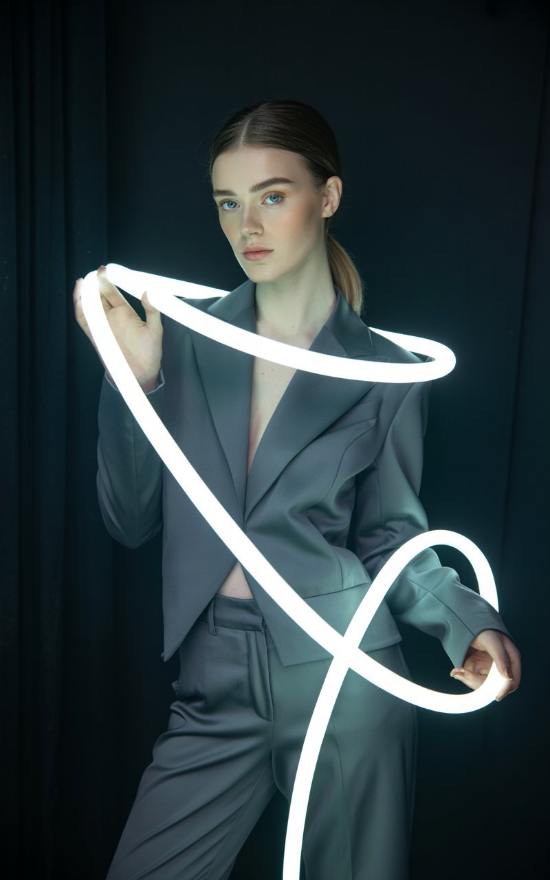 Professional holding LumaFlex strip light